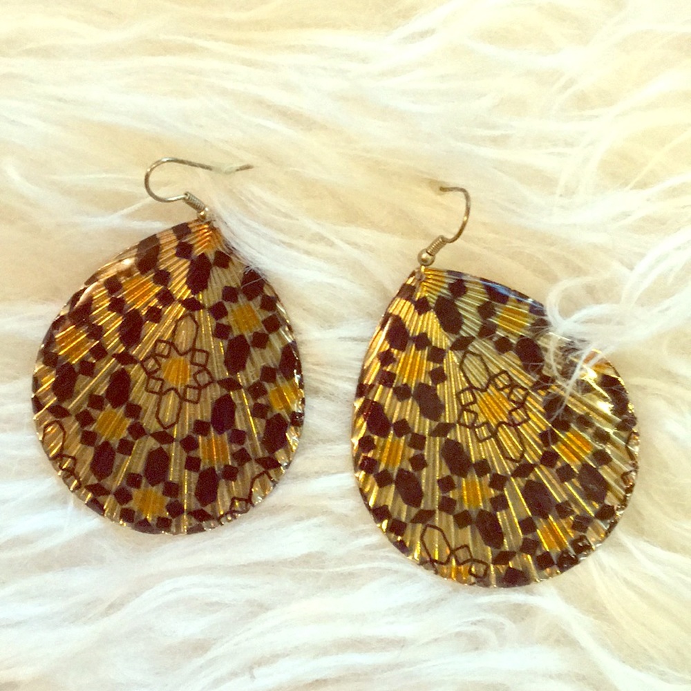 Black and gold earrings